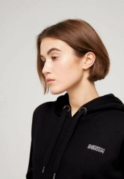 TOM TAILOR Denim Strick & Sweatshirts Hoodie Mit Print Und Kapuze - Hoodie - Deep Black -Modex Winkel 4962243710074b9bb31d72db8fdf08a5