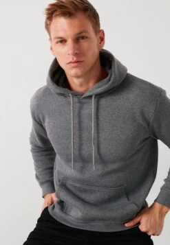 Slim Fit - Hoodie - Anthracite -Modex Winkel 49f1a24bc04845f38a71a1c728794a2b