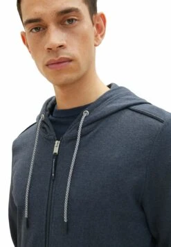 Tom Tailor Basic- Sweater Met Rits - Sky Captain Blue White Melange -Modex Winkel 4bfe3392584042acb357dd3a682f6e3d