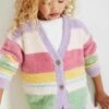 Next Fluffy Stripe Standard - Vest - Pink