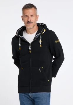 Schmuddelwedda Sweater Met Rits - Schwarz