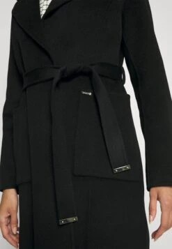 MICHAEL Michael Kors Belted Wrap Style Face Coat - Mantel - Black -Modex Winkel 4d07477c9df348fa821e74b18d588c14