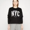 ONLY Onldiana O Neck - Sweater - Black/White