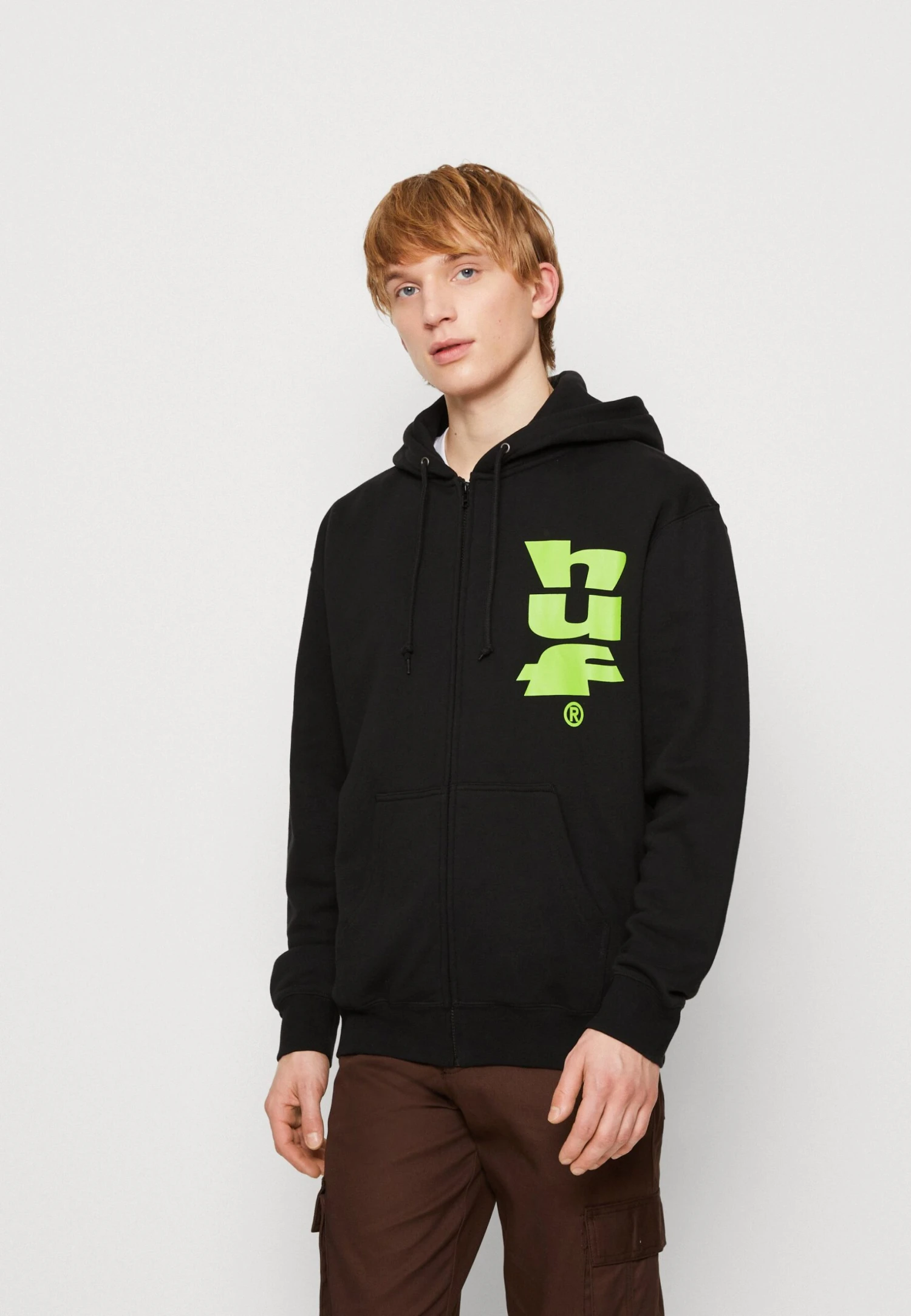 HUF Megablast Hoodie - Sweater Met Rits - Black 1 HUF Megablast Hoodie - Sweater Met Rits - Black