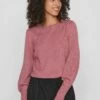 Vila Viava L S O-Neck Ka - Trui - Mesa Rose