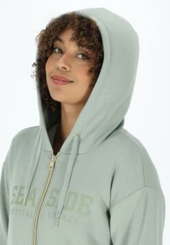 Houston Hood W - Sweater Met Rits - Seaweed Green -Modex Winkel 4f8801aa22cb4f07b6c89657404c1dd3