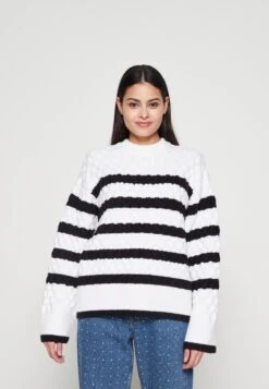 Gina Tricot Jasmina Sweater - Trui - Off White/Black