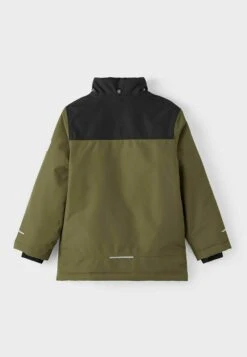 NAME IT Colorblock - Outdoorjas - Olive Night -Modex Winkel 4facc664751d4915abc9eaaf860094c0