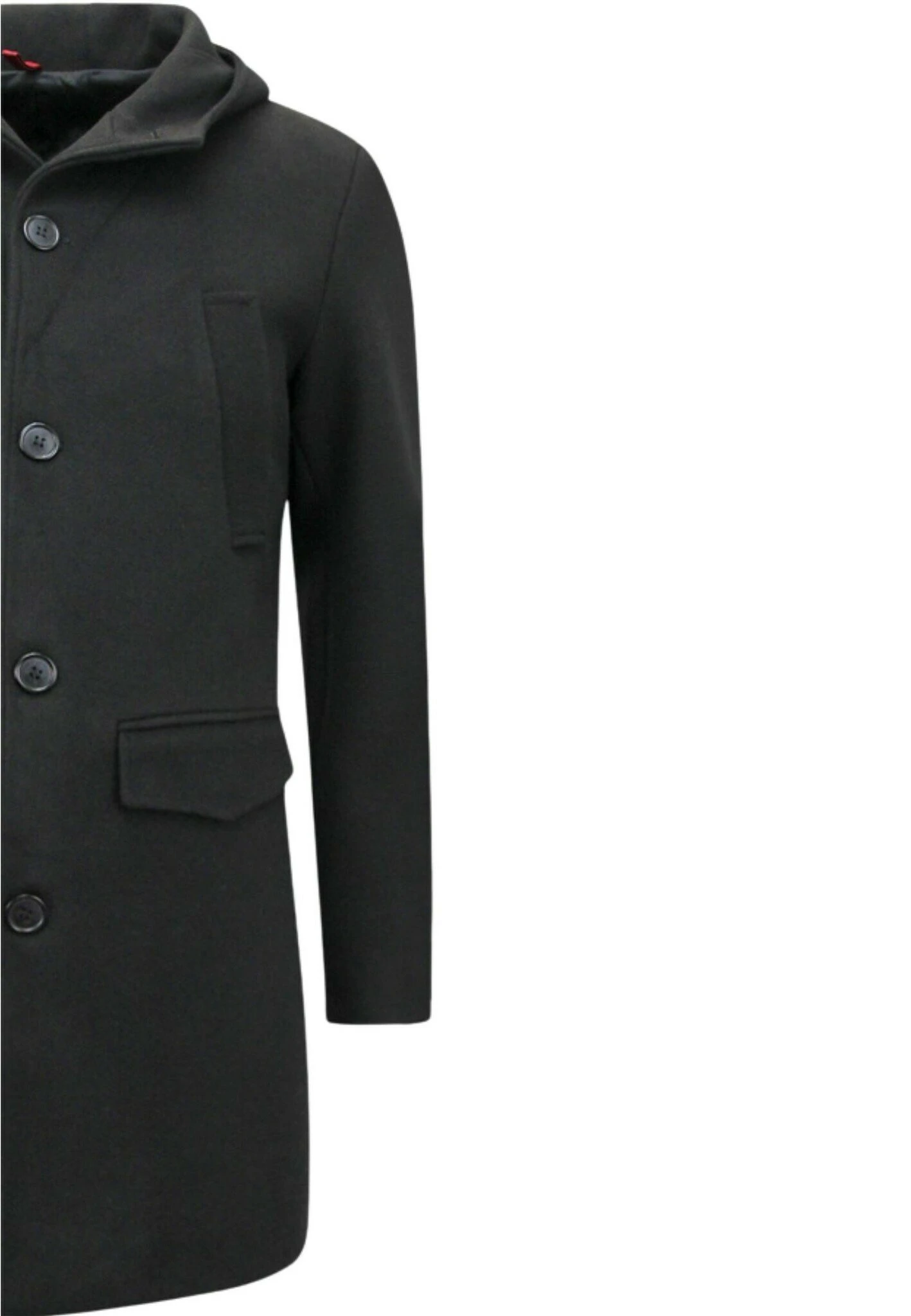 Halflange Jas - Zwart 3 Halflange Jas - Zwart - Afbeelding 3