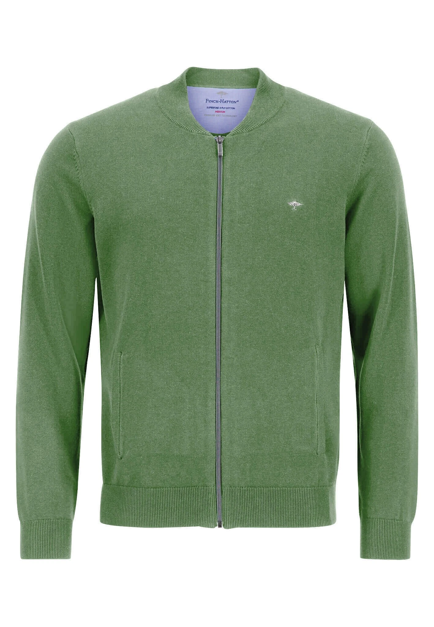 FYNCH-HATTON Zip- Vest - Spring Green 1 FYNCH-HATTON Zip- Vest - Spring Green