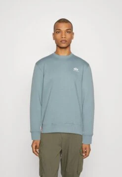 Alpha Industries Basic Small Logo - Sweater - Grey Blue