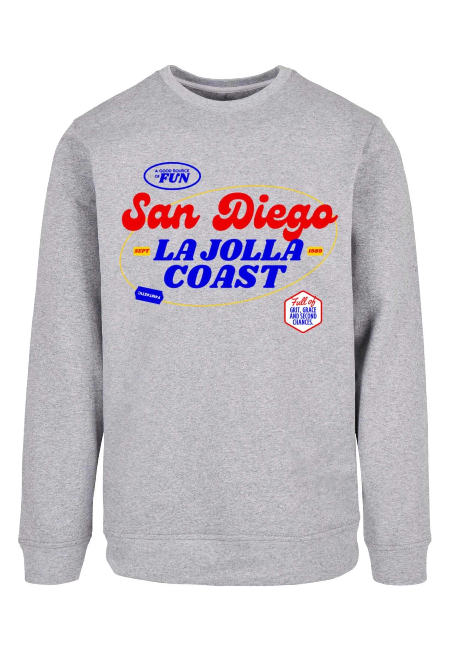 F4NT4STIC San Diego Crew - Sweater - Heather Grey 6 F4NT4STIC San Diego Crew - Sweater - Heather Grey - Afbeelding 6