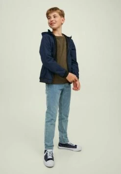 Jack & Jones Junior Sweater Met Rits - Navy Blazer