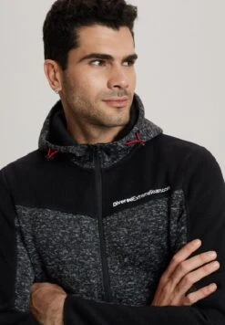 Diverse Dkr Cross 4 - Sweater Met Rits - Black Melange -Modex Winkel 58c7aac7db3c46f2aad2dc3883519a74