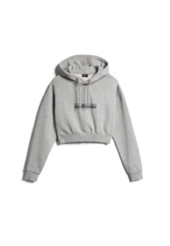 Napapijri B Box Crop- Hoodie - Medium Grey Melange