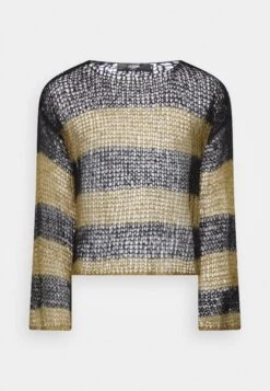 Jaded London Nirvana Striped Loose Jumper - Trui - Green/Black -Modex Winkel 59551201e45c4f559fdcecbbf5a11f1e