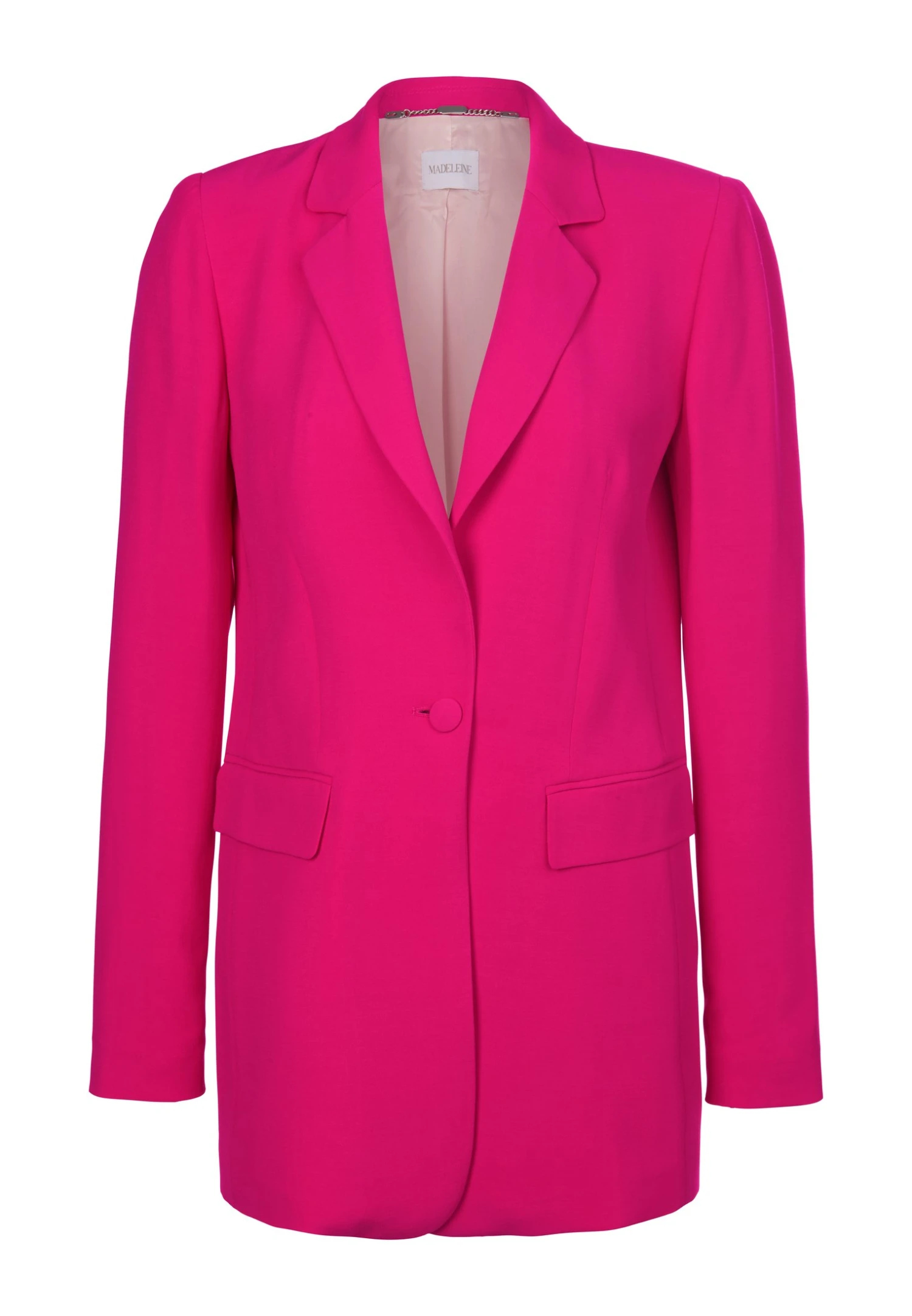 Trendiger Long - Halflange Jas - Leuchtpink 6 Trendiger Long - Halflange Jas - Leuchtpink - Afbeelding 6