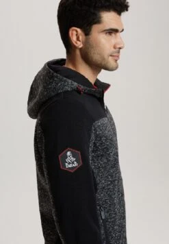 Diverse Dkr Cross 4 - Sweater Met Rits - Black Melange -Modex Winkel 5c7b3344419f4f01854acfb5495ce20e