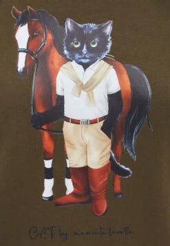 Cat Casual - Hoodie - Khaki -Modex Winkel 61b7ecf7b18f46e8b7652ad06f3f1aa4