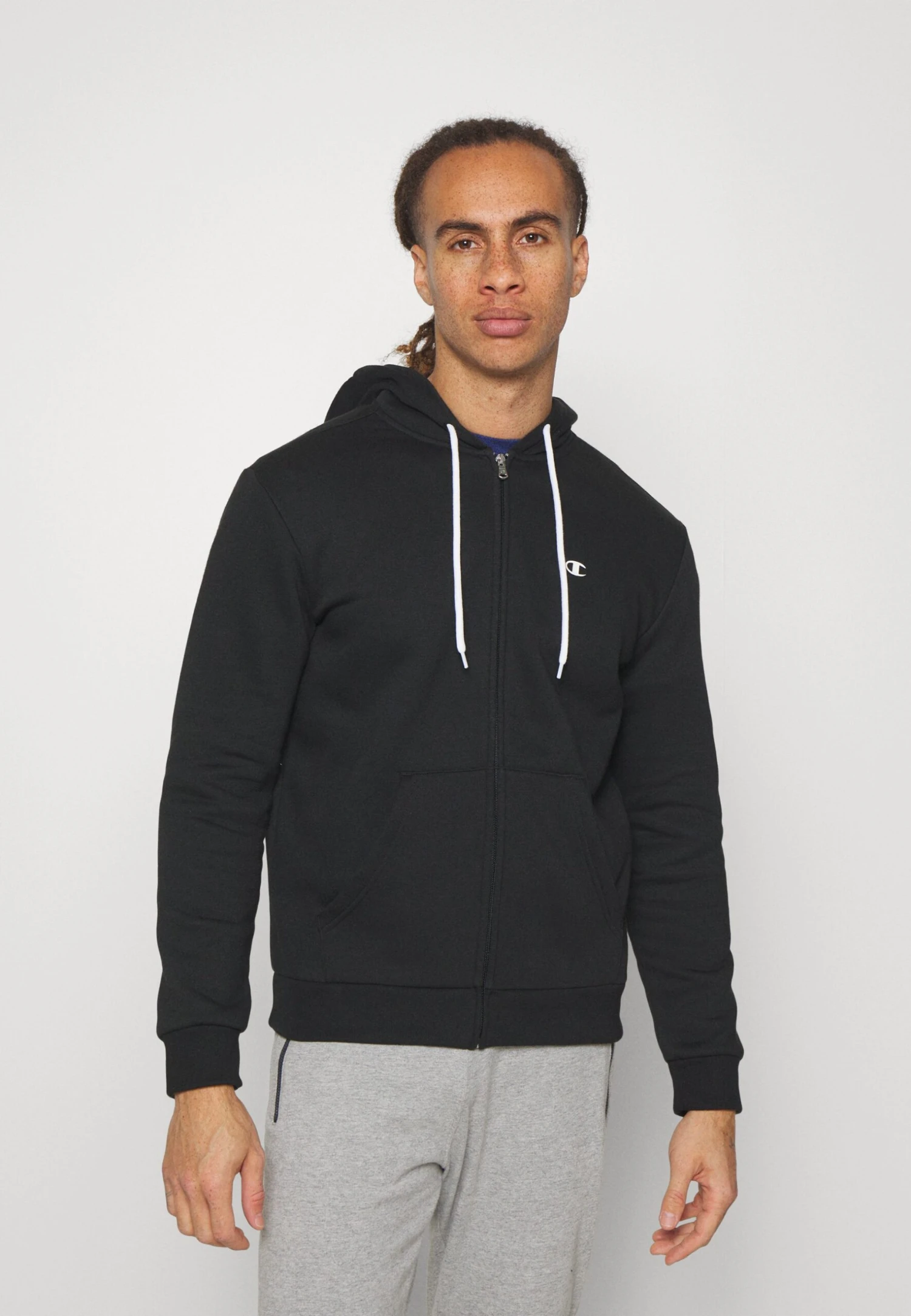 Champion Basic Hooded Full Zip - Sweater Met Rits - Black 1 Champion Basic Hooded Full Zip - Sweater Met Rits - Black