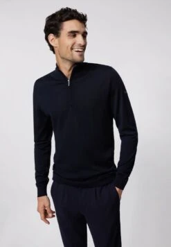 Lettero Half Zip - Trui - Dark Blue
