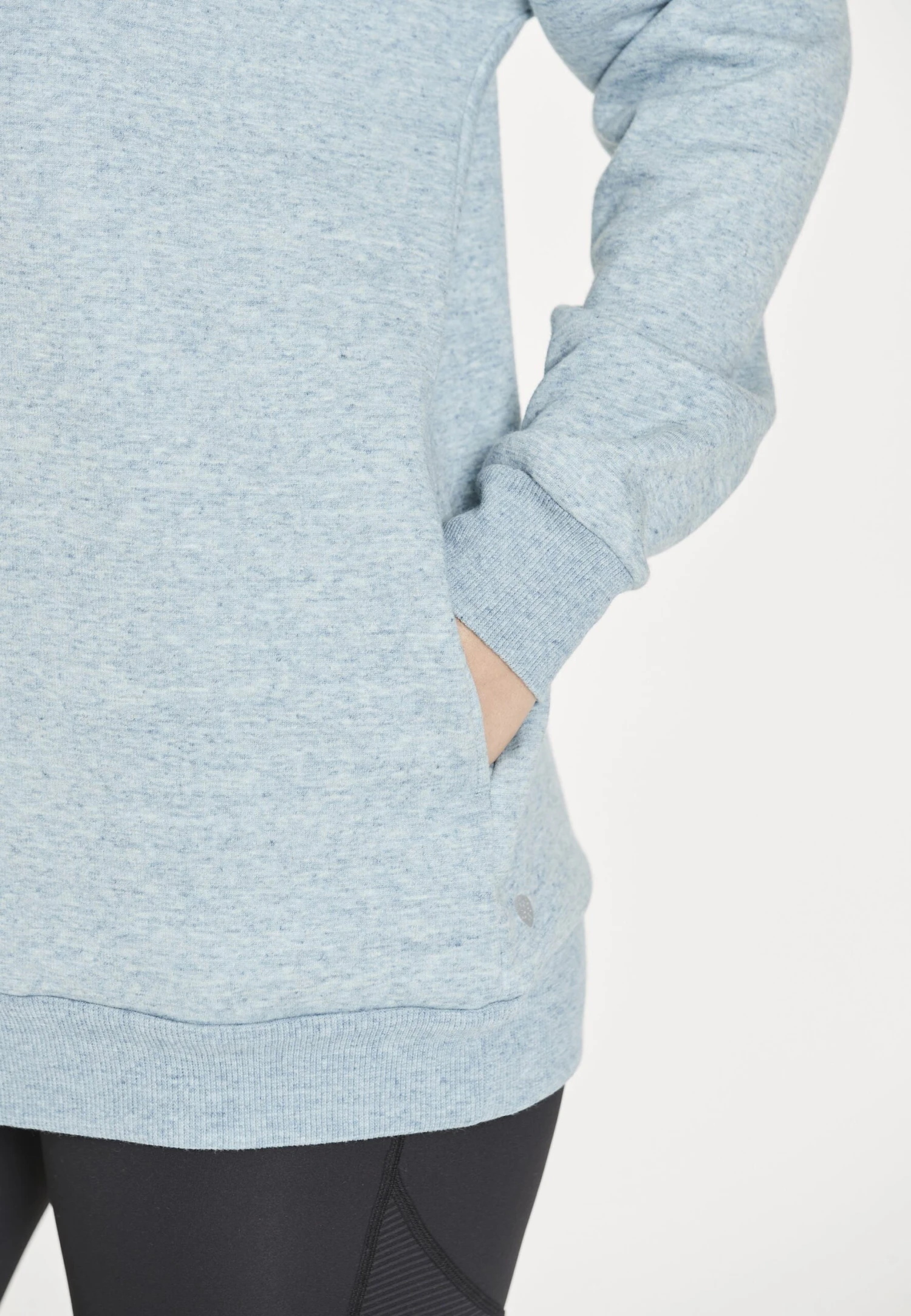 ATHLECIA Bola W Melange Hoody - Sweater Met Rits - Blue Stone 4 ATHLECIA Bola W Melange Hoody - Sweater Met Rits - Blue Stone - Afbeelding 4