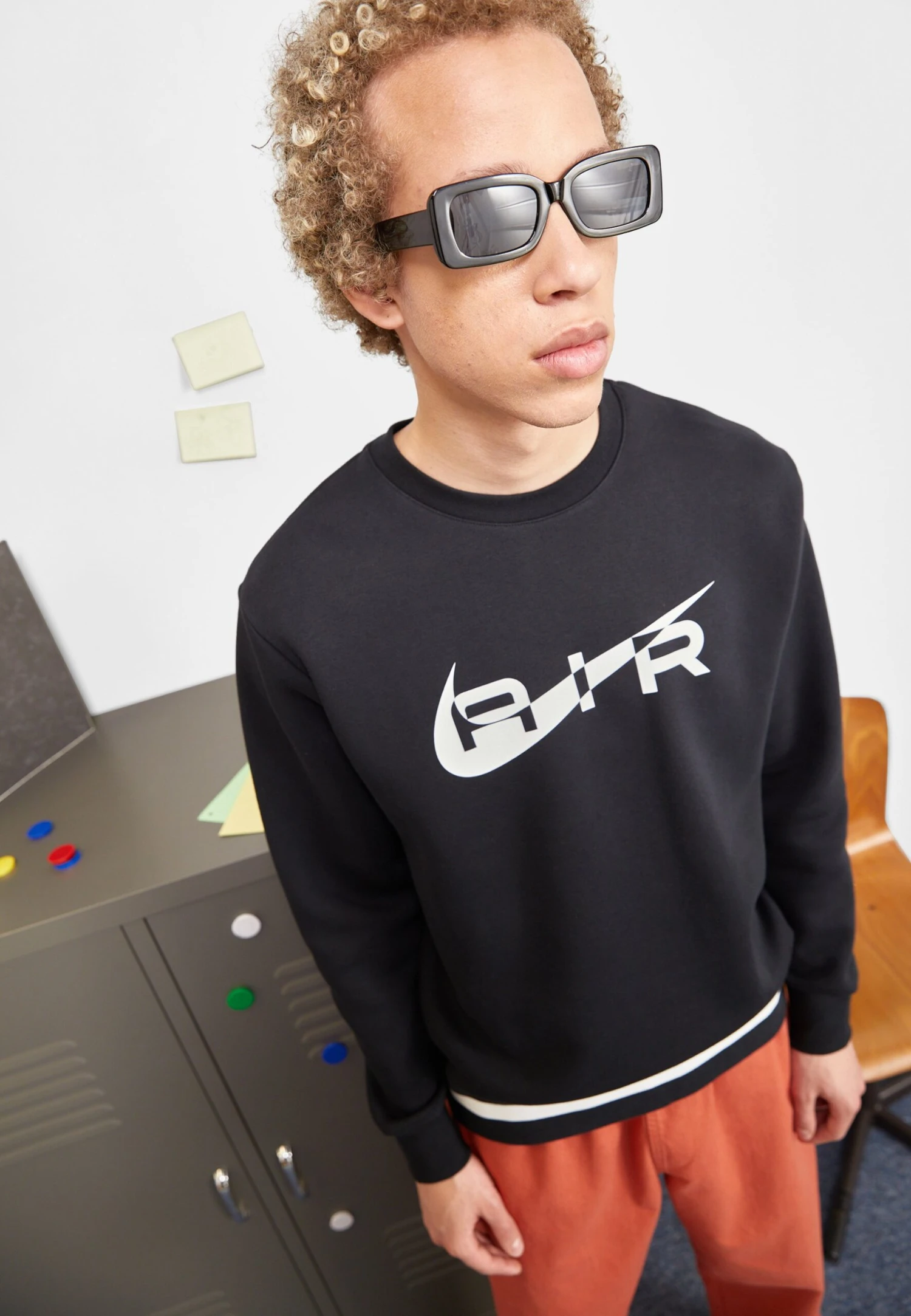 Nike Sportswear Air Crew- Sweater - Black 1 Nike Sportswear Air Crew- Sweater - Black