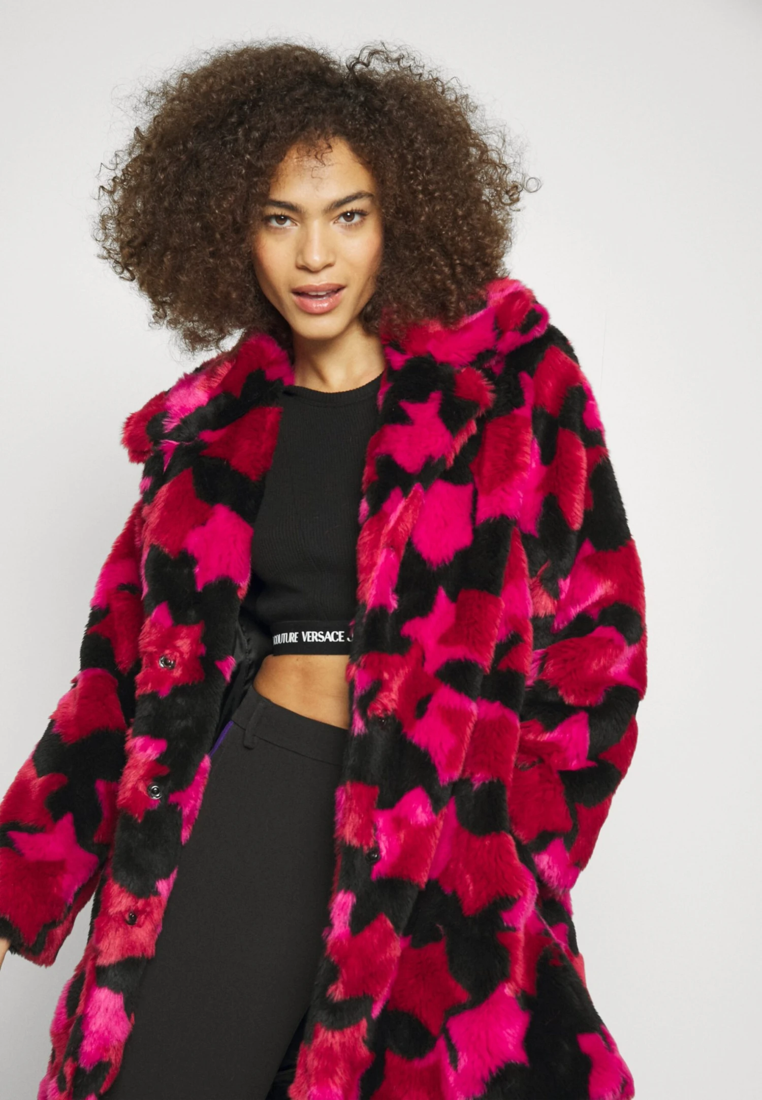 Ecofur Star Jacqurad - Winterjas - Fuxia 4 Ecofur Star Jacqurad - Winterjas - Fuxia - Afbeelding 4