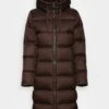 Marc O'Polo Coat Long Fix Hood With Drawstring Long Zipper - Donsjas - Hickory Brown