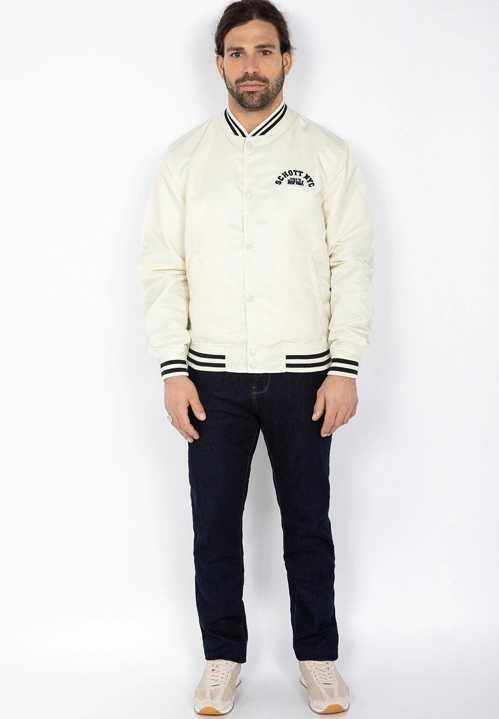 Schott Bomberjacks - Blanc Cassé 2 Schott Bomberjacks - Blanc Cassé - Afbeelding 2