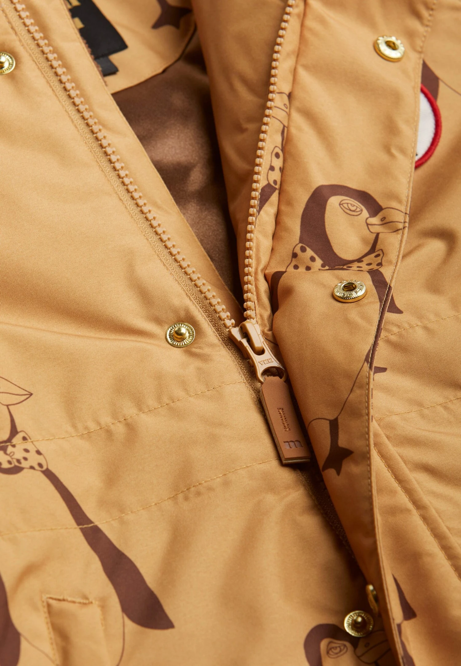 Mini Rodini Penguin Unisex - Winterjas - Beige 4 Mini Rodini Penguin Unisex - Winterjas - Beige - Afbeelding 4