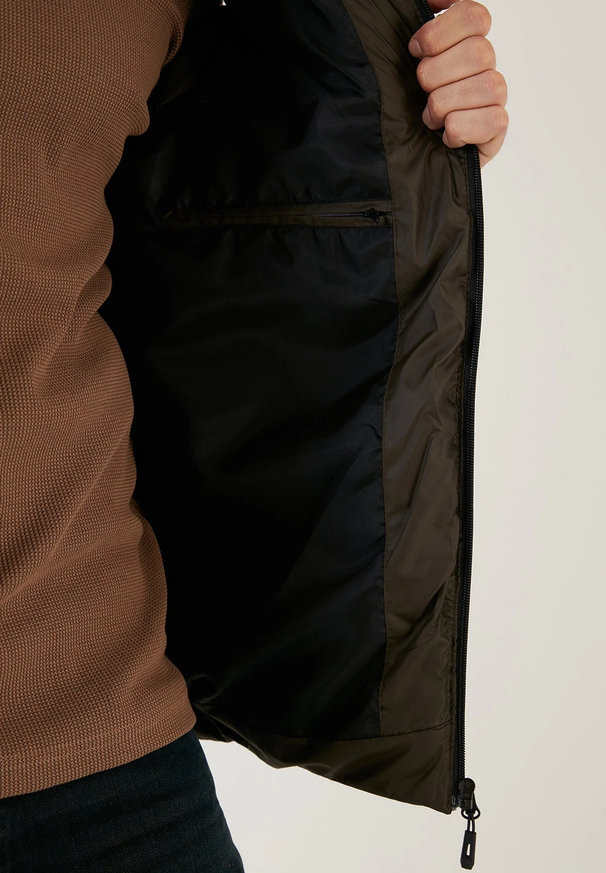 Slim Fit - Bodywarmer - Khaki 6 Slim Fit - Bodywarmer - Khaki - Afbeelding 6