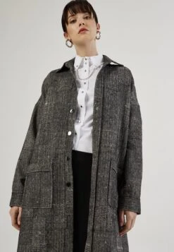 Plaid - Mantel - Grey -Modex Winkel 6b84f305e3b349f8bea1200f22d59ab2