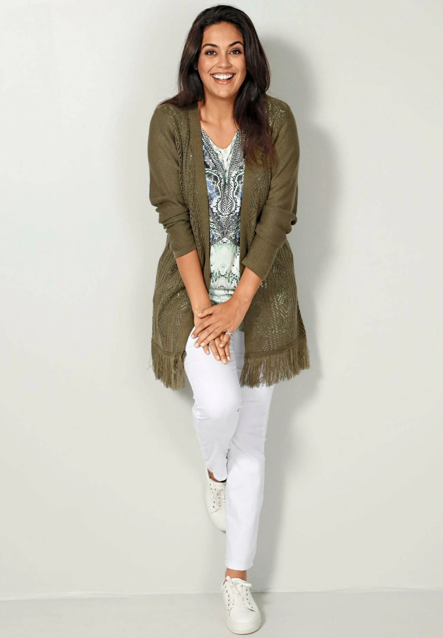 Long - Vest - Oliv 4 Long - Vest - Oliv - Afbeelding 4