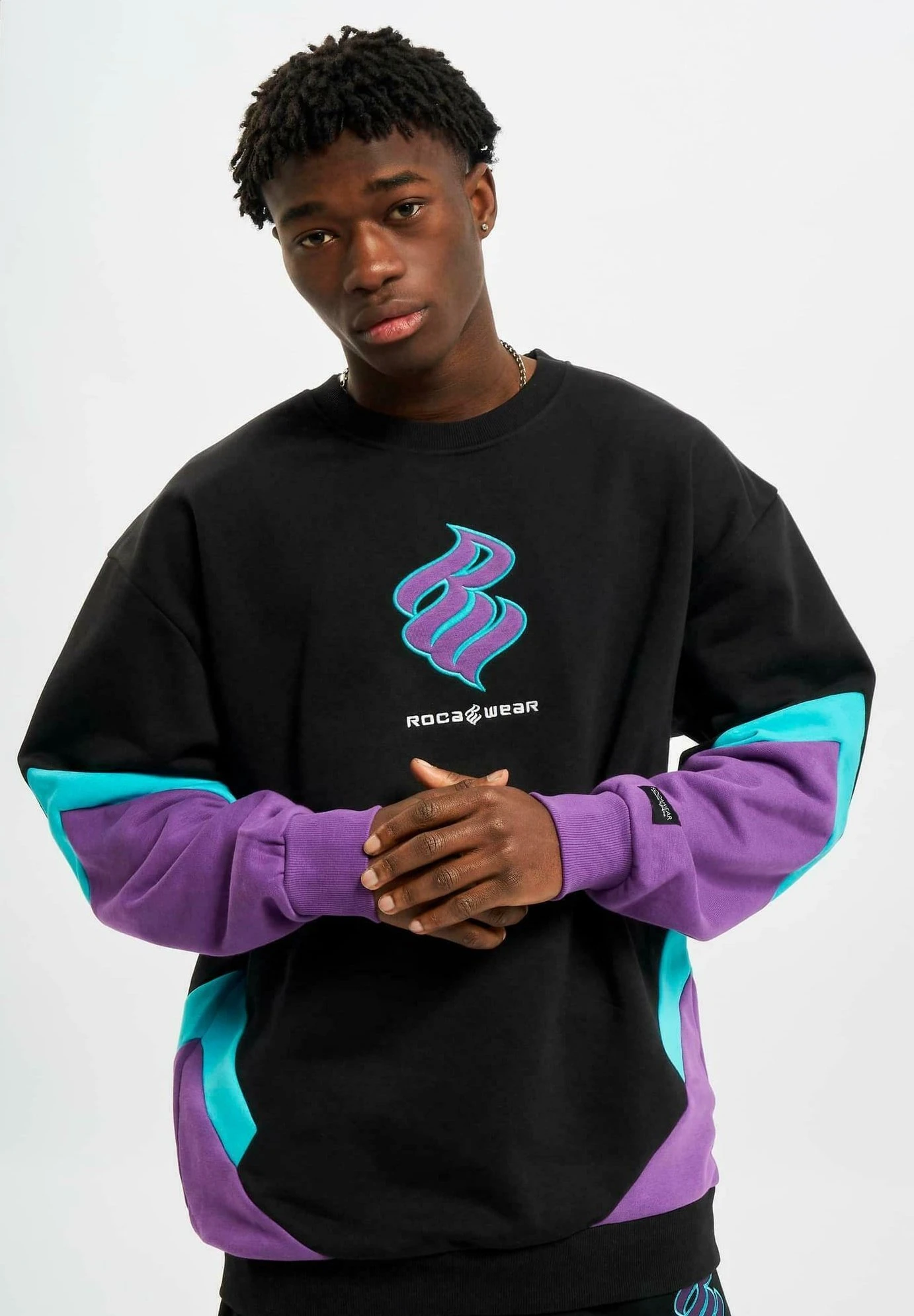 ROCAWEAR Foresthills - Sweater - Black/Purple 1 ROCAWEAR Foresthills - Sweater - Black/Purple