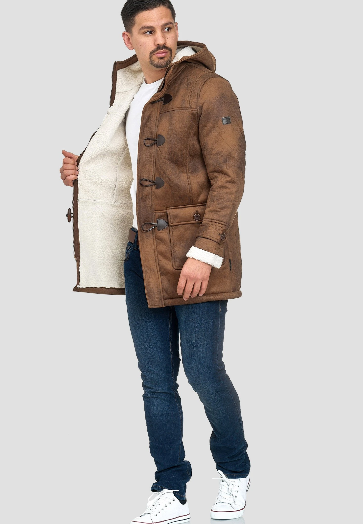 Indicode Jeans Winterjas - Brown Sugar 2 Indicode Jeans Winterjas - Brown Sugar - Afbeelding 2