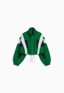 BERSHKA Cropped - Lichte Jas - Evergreen -Modex Winkel 763638382d9f412b940d2f9e59407db2