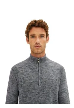 Tom Tailor Mit Troyer - Trui - Navy White Injected Melange -Modex Winkel 779f4e6e71984b2e82b258296d47ab4d