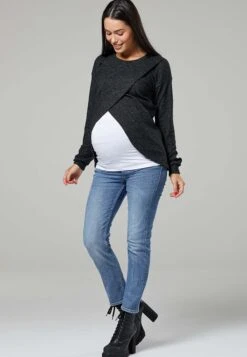 2In1 Maternity And Nursing - Sweater - Mottled Black -Modex Winkel 7846376882cf4e718319efcfbfbd53bd