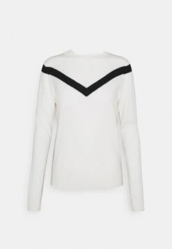 V Line High Neck - Trui - White