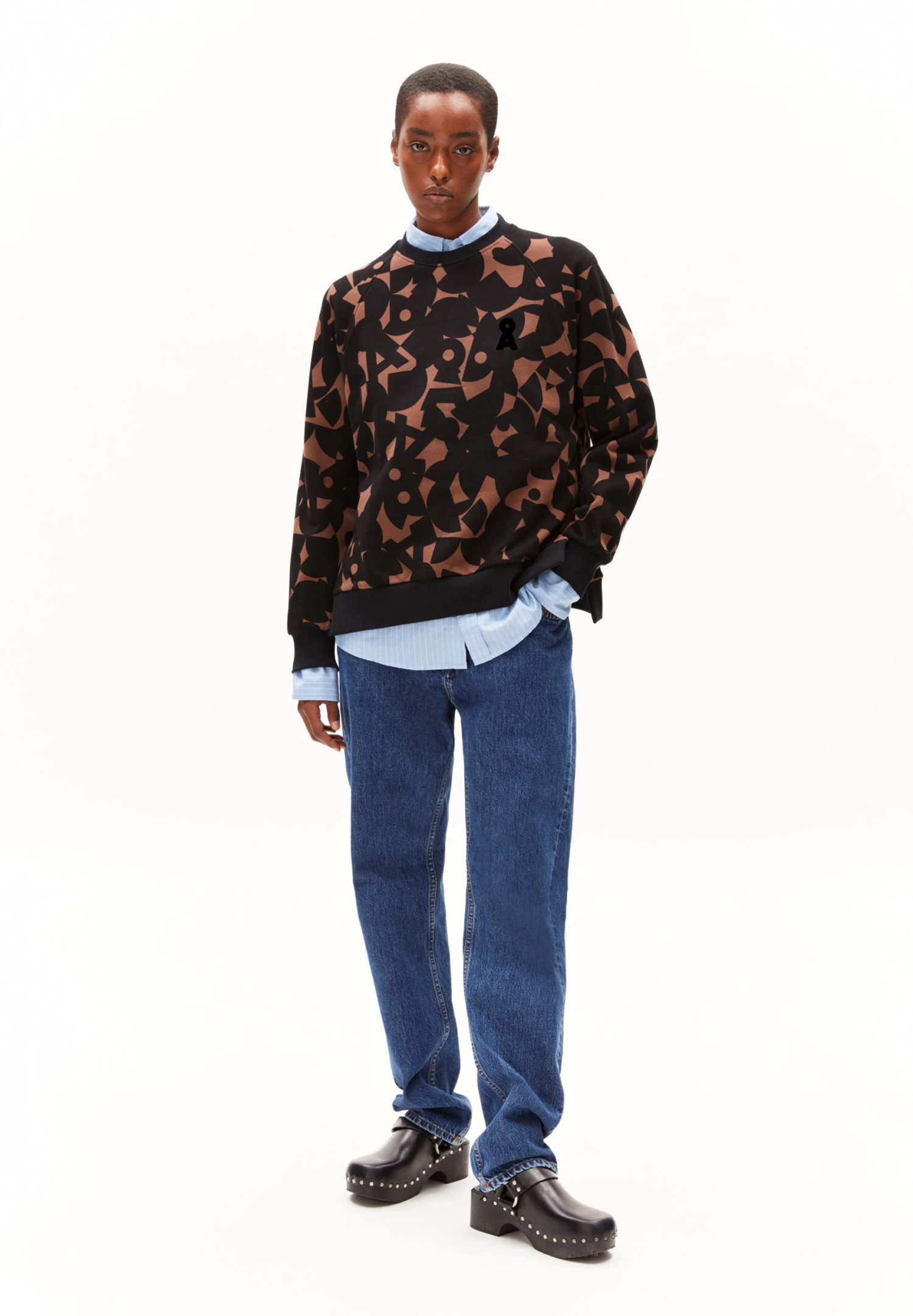 Armedangels Giovanna Abstract - Sweater - Deep Brown 1 Armedangels Giovanna Abstract - Sweater - Deep Brown