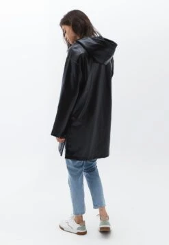 Hooded Patent- Parka - Black -Modex Winkel 7daf845fe5654f59a4867c164987f2ba