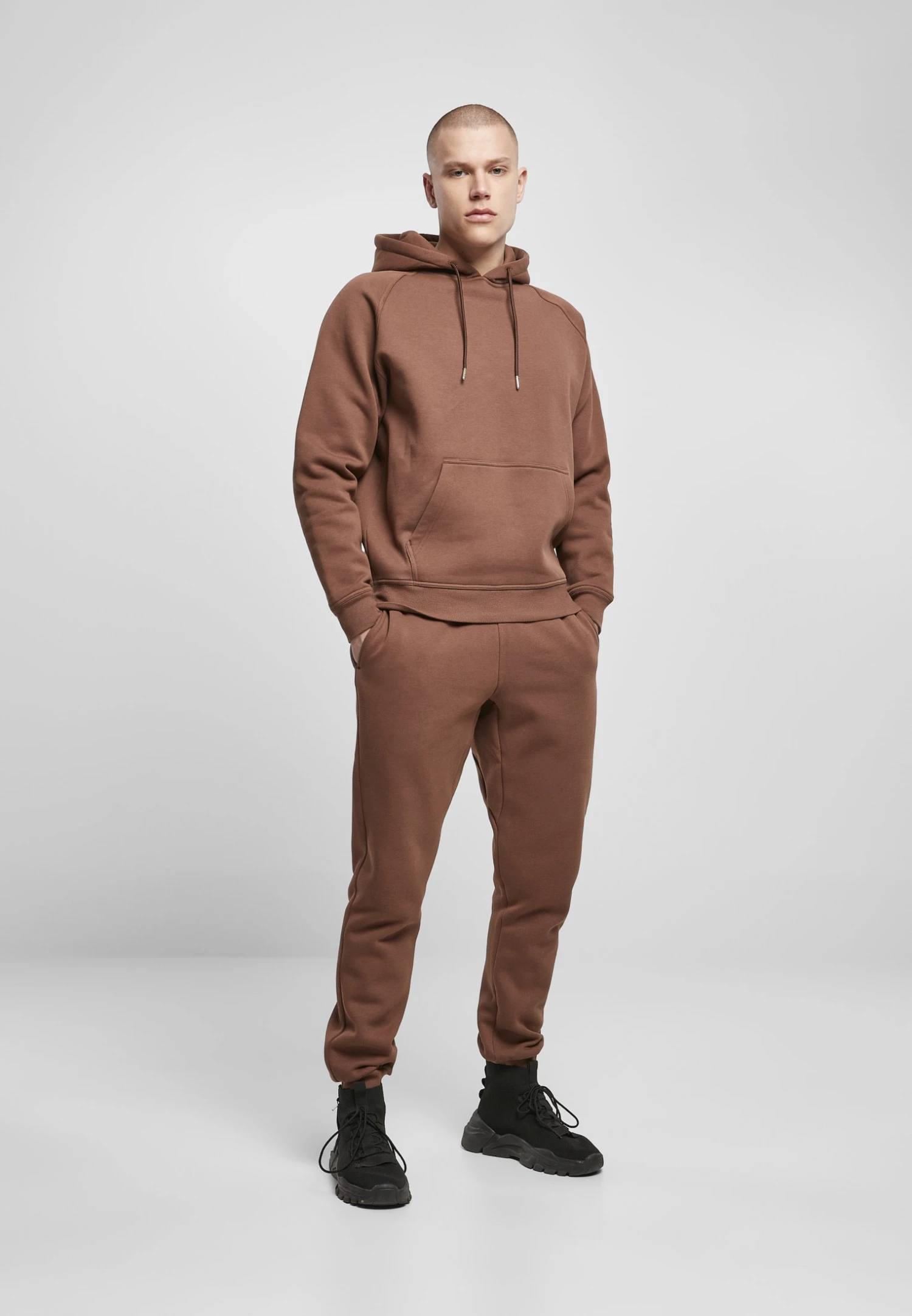 URBAN CLASSICS Blank- Hoodie - Bark 2 URBAN CLASSICS Blank- Hoodie - Bark - Afbeelding 2