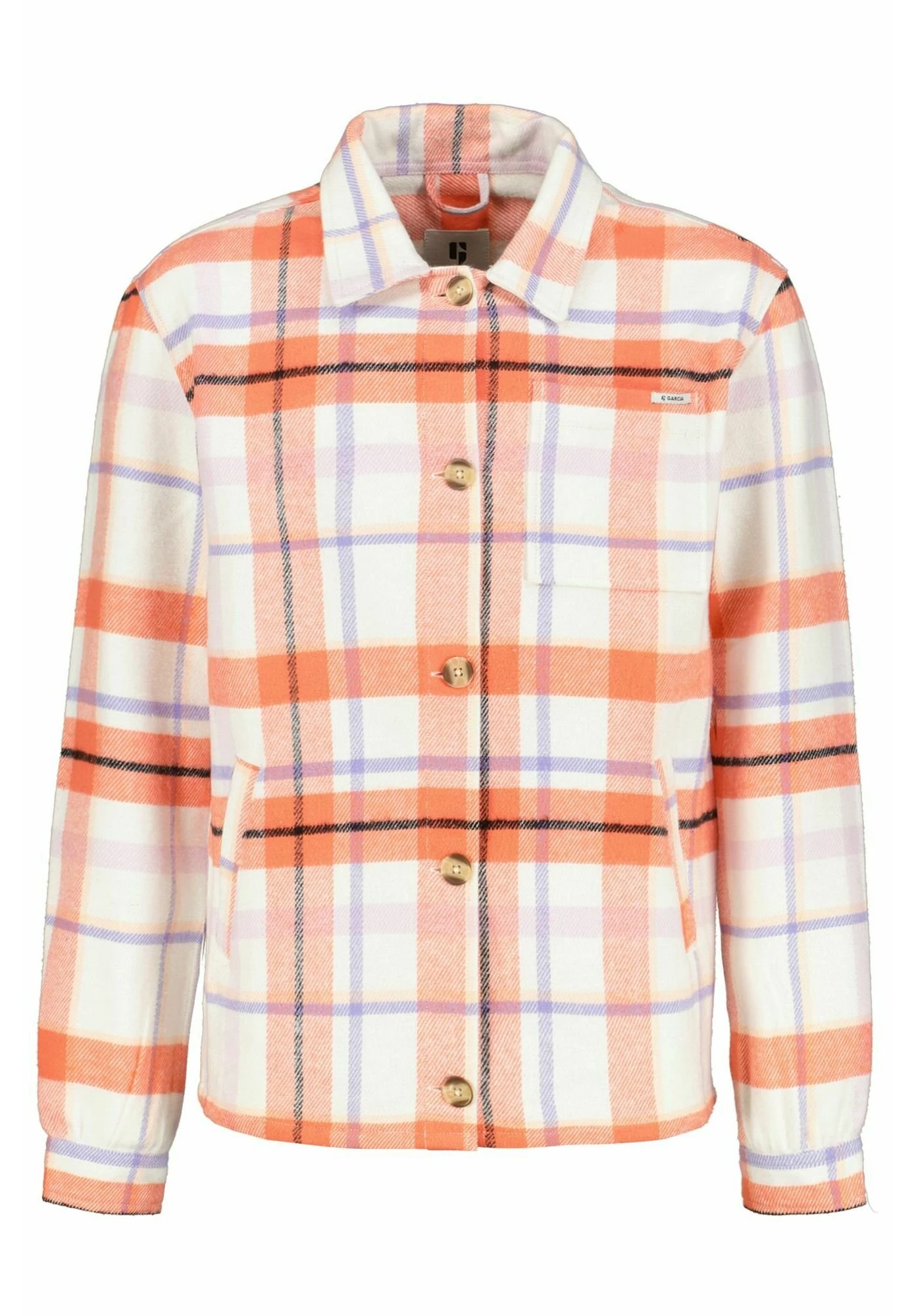 Garcia Checkered - Jas - Blaze Orange 2 Garcia Checkered - Jas - Blaze Orange - Afbeelding 2