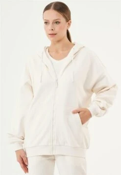 Jale Oversize Full- Sweater Met Rits - Off White -Modex Winkel 7eeec32fd4d94dcea54dcdda2bef32fc