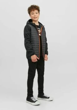 Jack & Jones Junior Quilted Noos- Winterjas - Asphalt