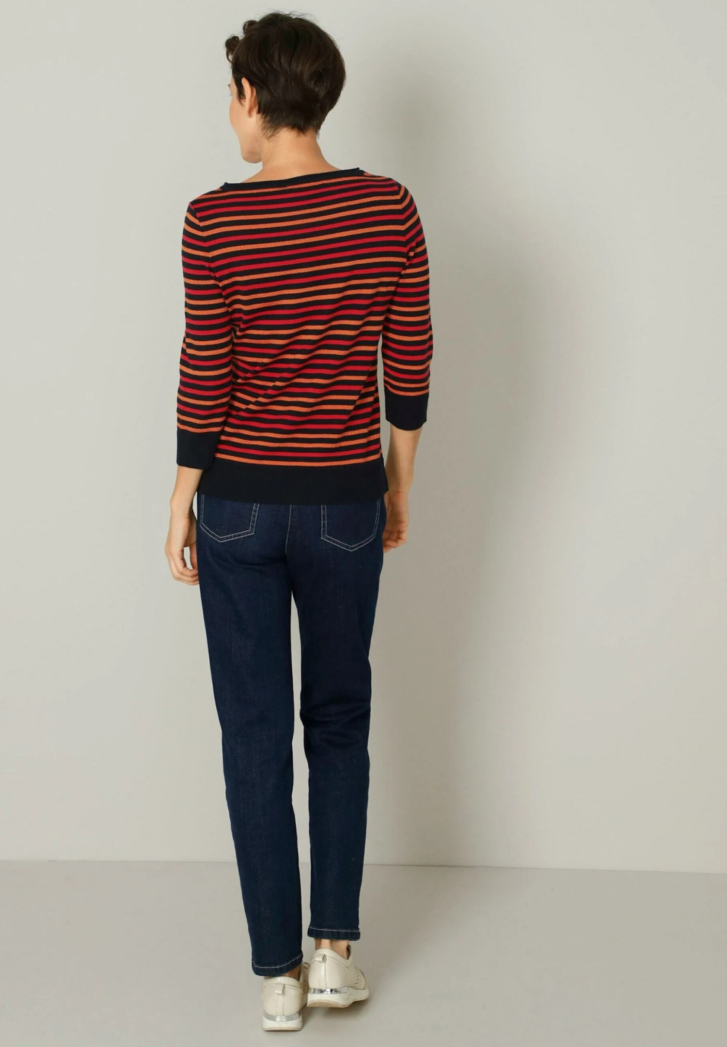 Trui - Marineblau Pfirsich 3 Trui - Marineblau Pfirsich - Afbeelding 3