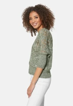 Mit Alpaka-Anteil - Trui - Dunkelolivgrün Wollweiß -Modex Winkel 81047246d19c4c9c85be9975a0802841