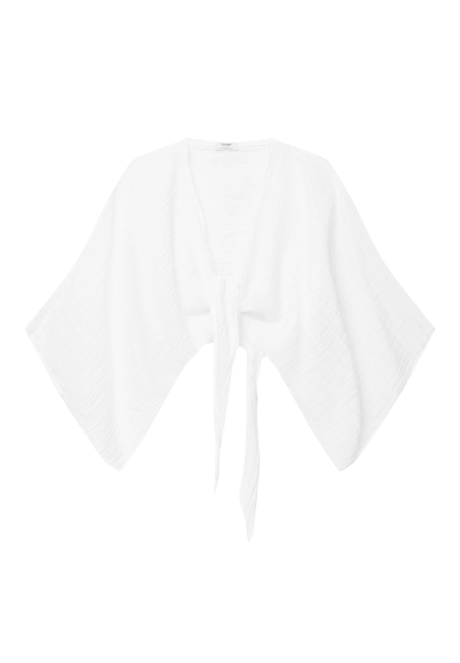 PULL & BEAR Oversize Cropped Kimono- Lichte Jas - White 5 PULL & BEAR Oversize Cropped Kimono- Lichte Jas - White - Afbeelding 5