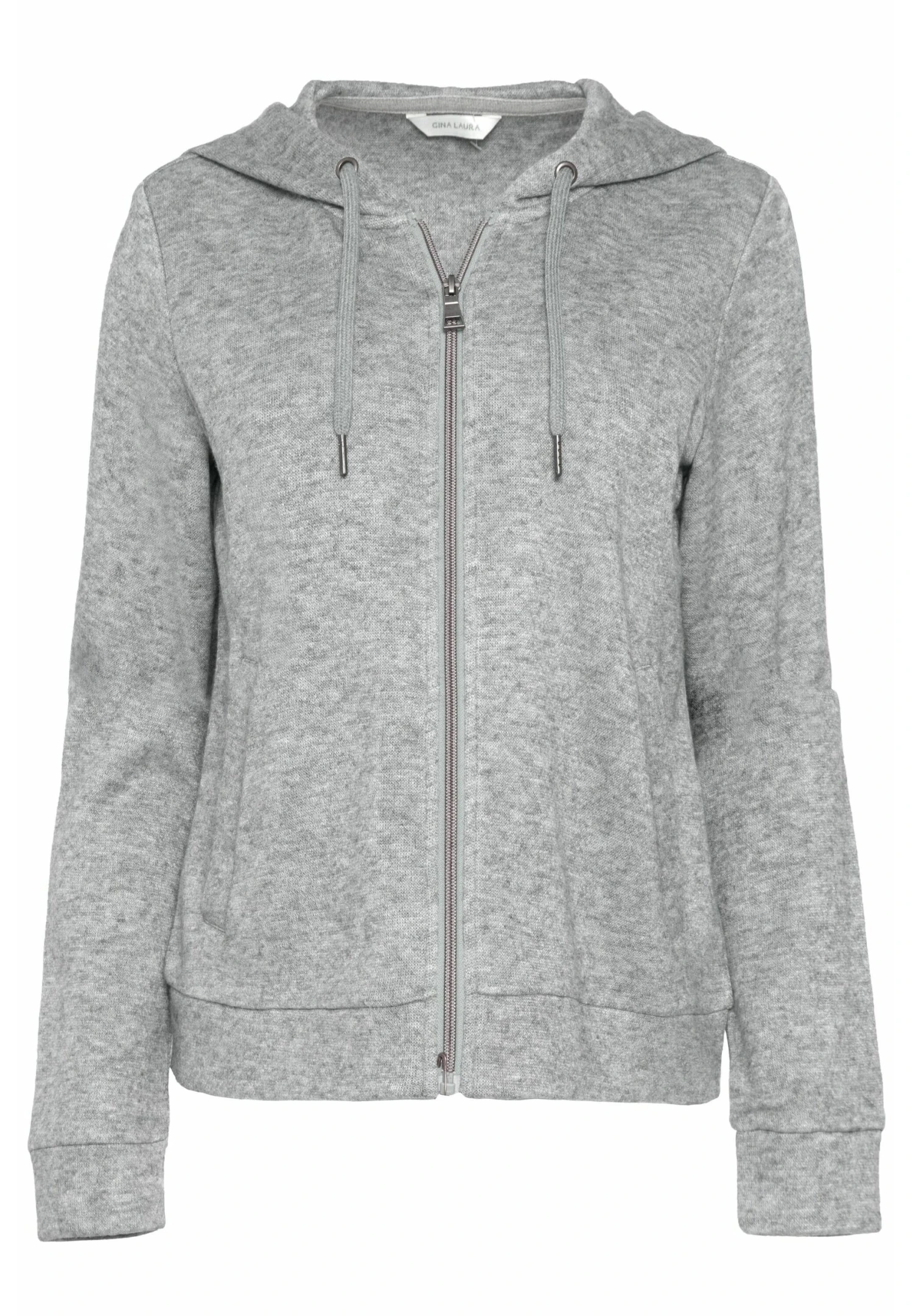 Sweater Met Rits - Grau Melange 6 Sweater Met Rits - Grau Melange - Afbeelding 6